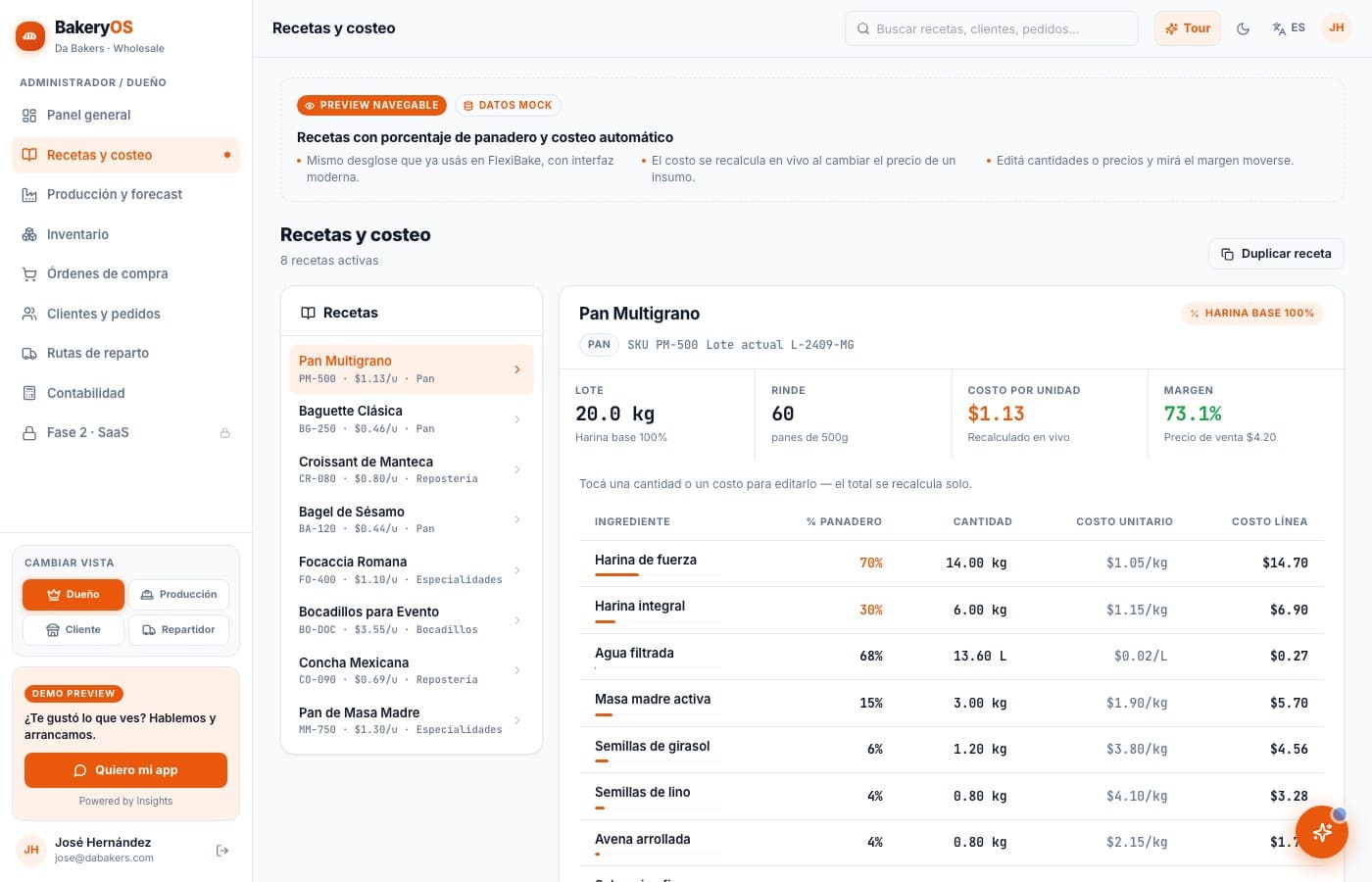 Alertas que reaccionan solas — BakeryOS, desarrollo de software de insights apps