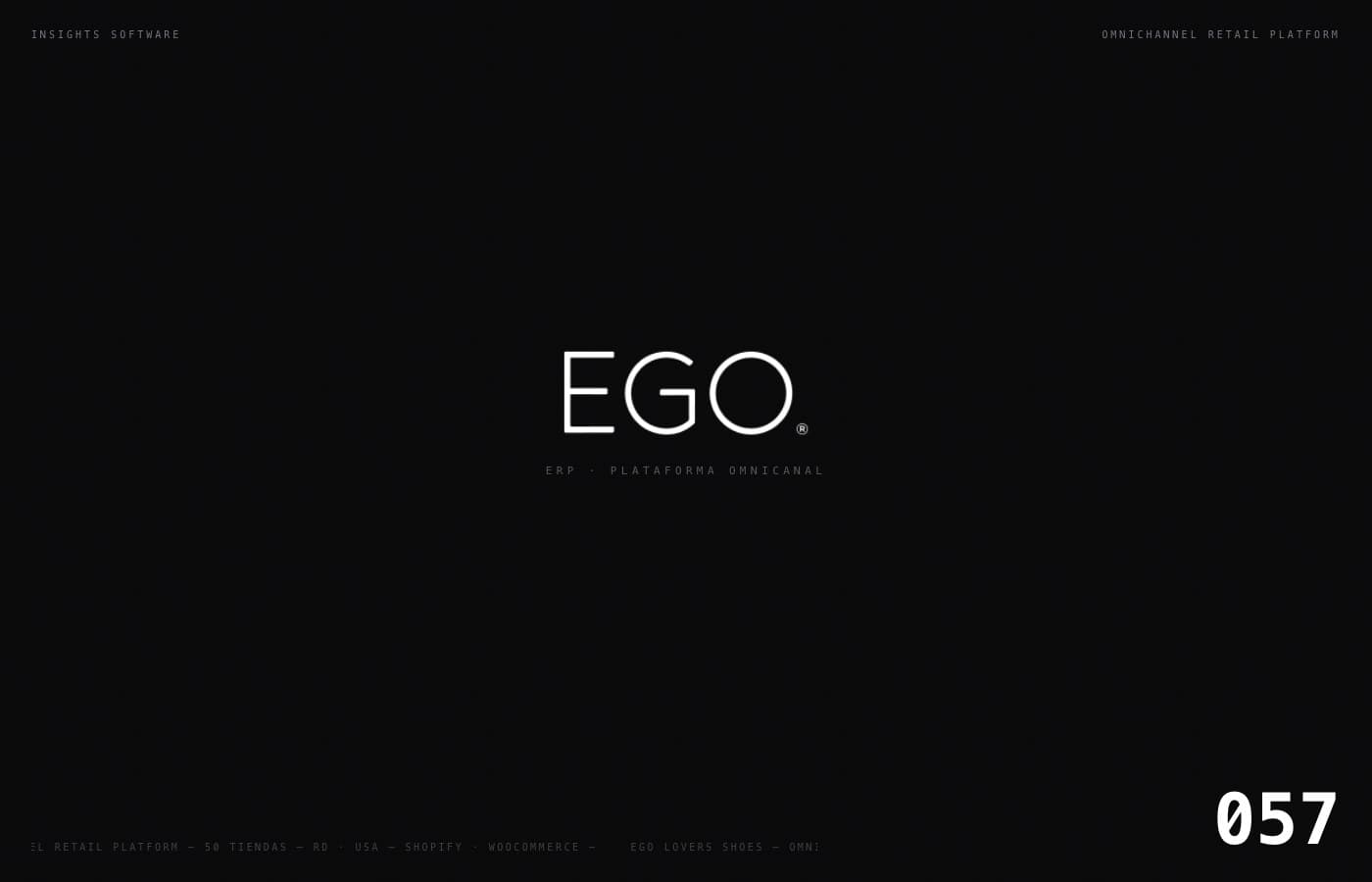 Pantalla de EGO ERP, desarrollo de software de insights apps