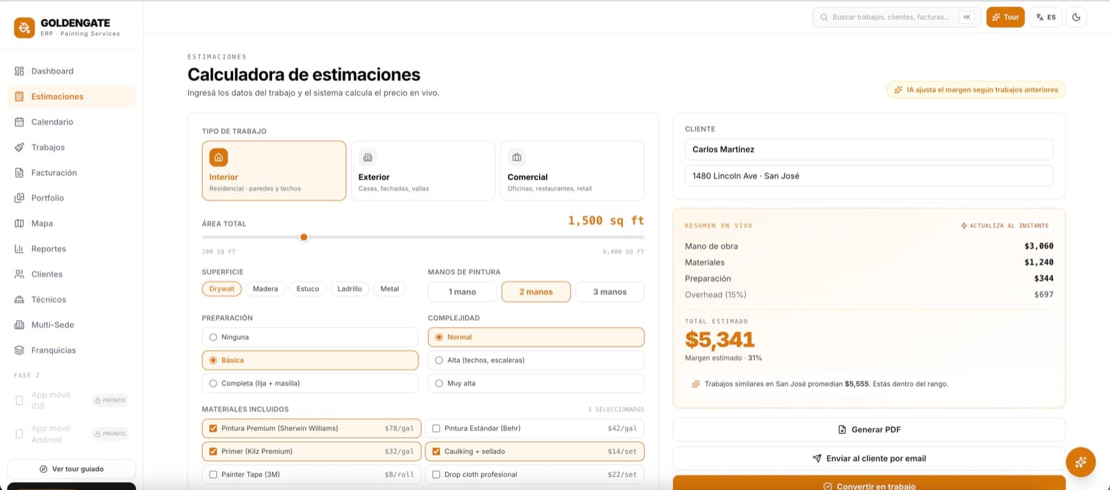 Un asistente que sabe de pinturas — GoldenGate ERP, desarrollo de software de insights apps