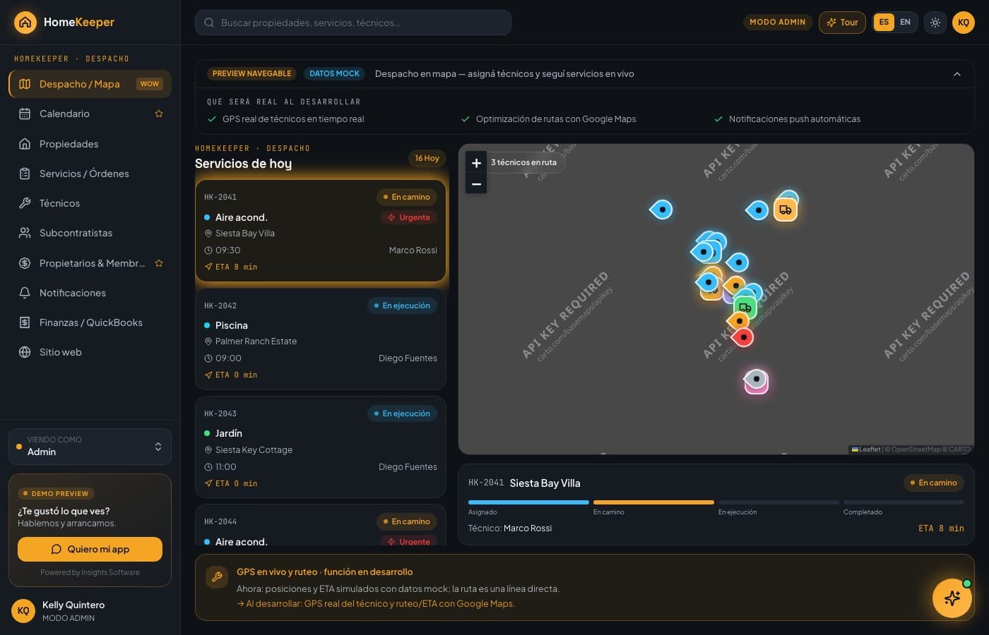 El día, en un mapa — HomeKeeper, desarrollo de software de insights apps