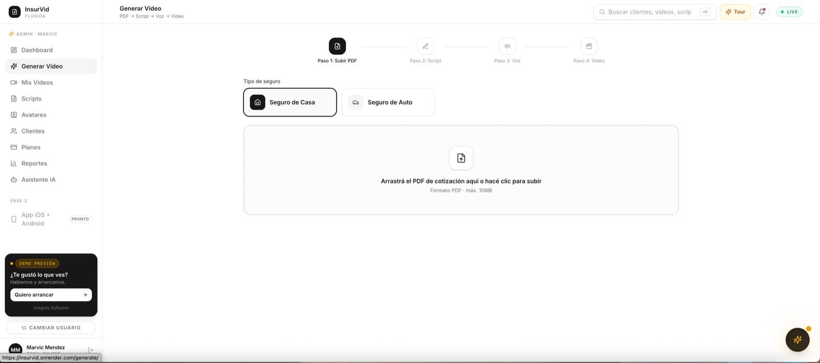 El aviso que vale: «lo vio dos veces» — InsurVid, desarrollo de software de insights apps