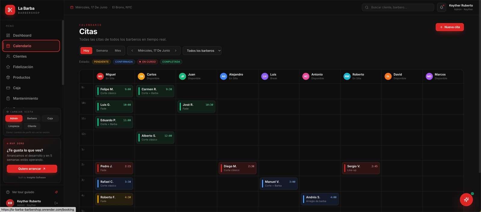 La fidelización que sí se canjea — La Barba Barbershop, desarrollo de software de insights apps