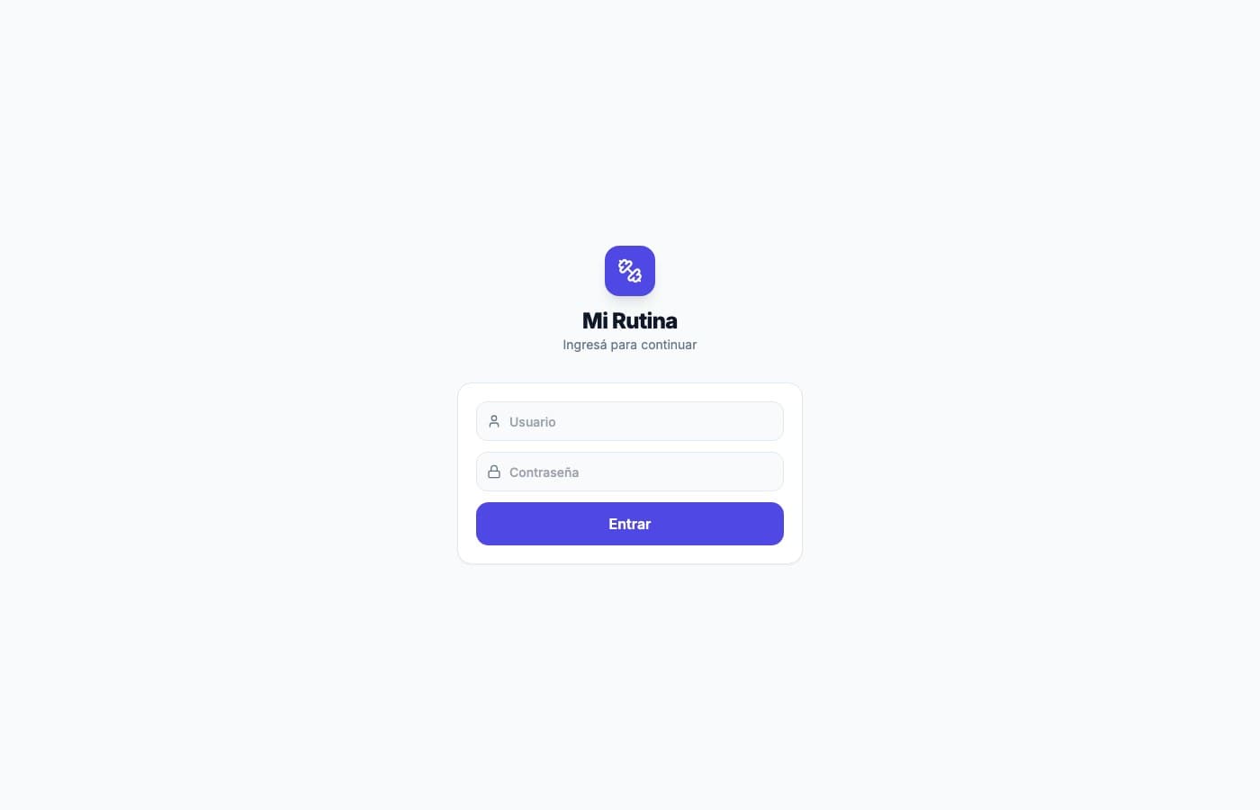 Pantalla de Mi Rutina, desarrollo de software de insights apps