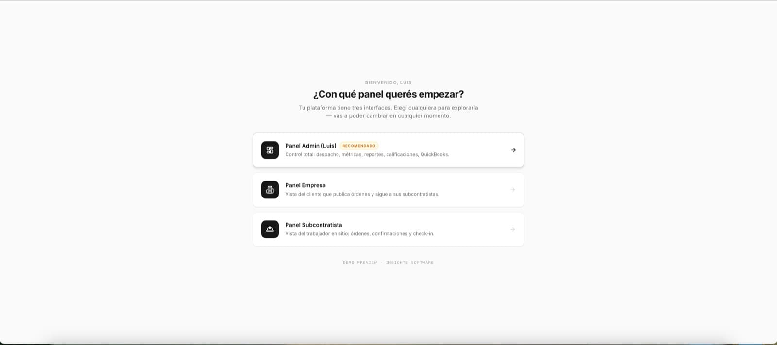 Pantalla de Nobel Solutions, desarrollo de software de insights apps