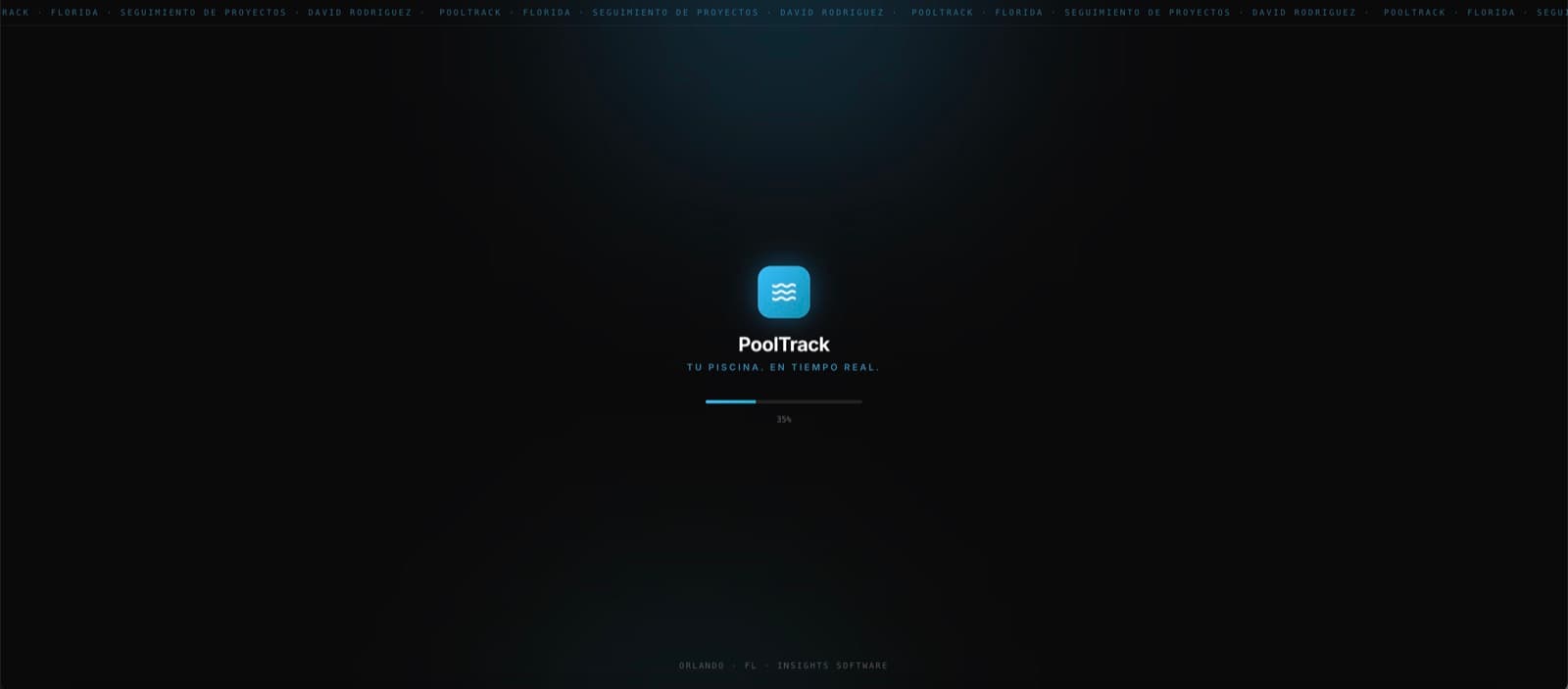 Pantalla de PoolTrack, desarrollo de software de insights apps