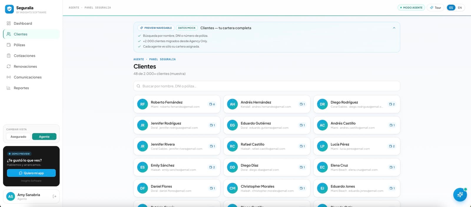 Las renovaciones son la venta — Seguralia, desarrollo de software de insights apps