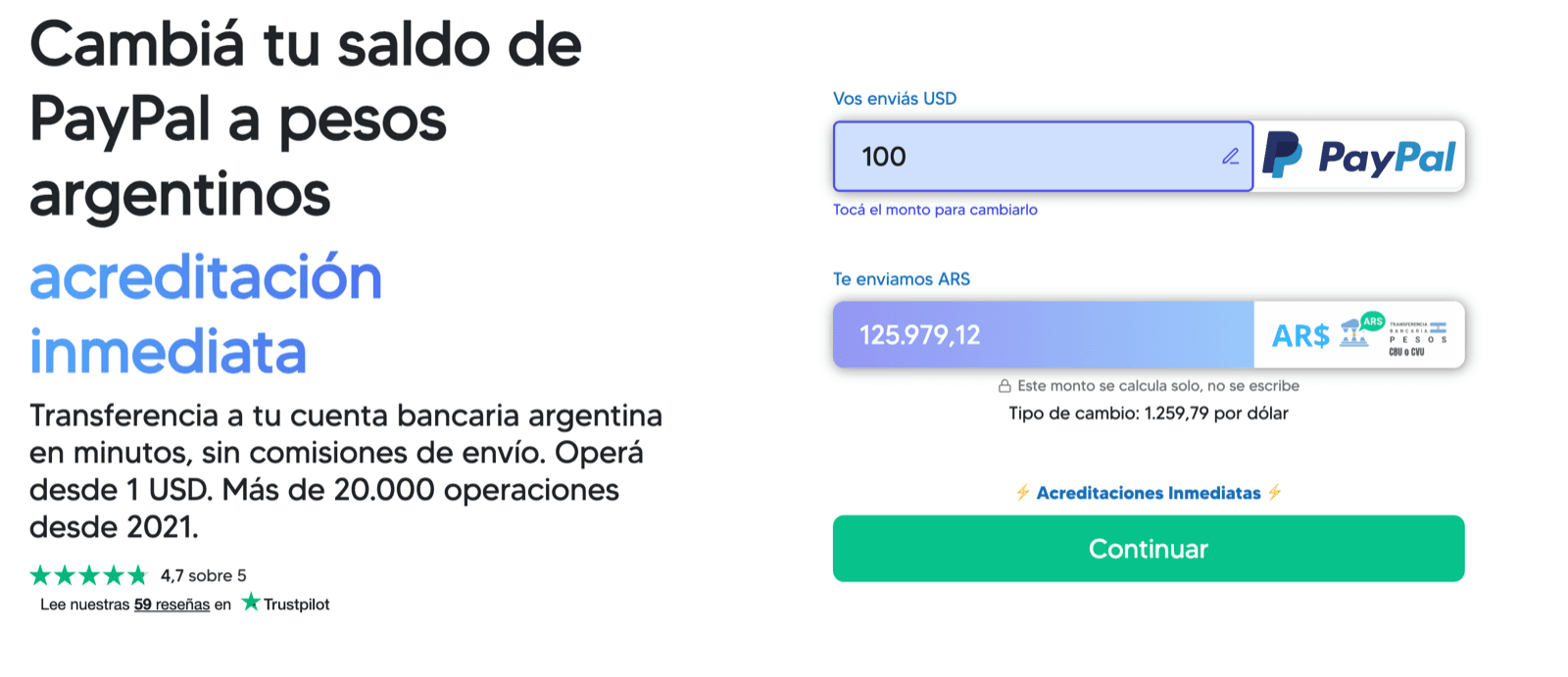 La primera aplicación vendida y +30 sitios web